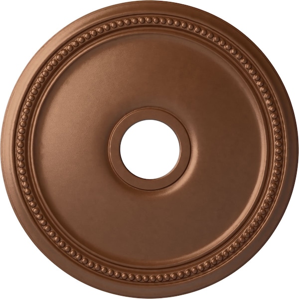 Ekena Millwork Diane Ceiling Medallion (Fits Canopies up to 5 3/8"), 18"OD x 3 5/8"ID x 1 1/8"P, Polished Copper CM18DIPOS - main